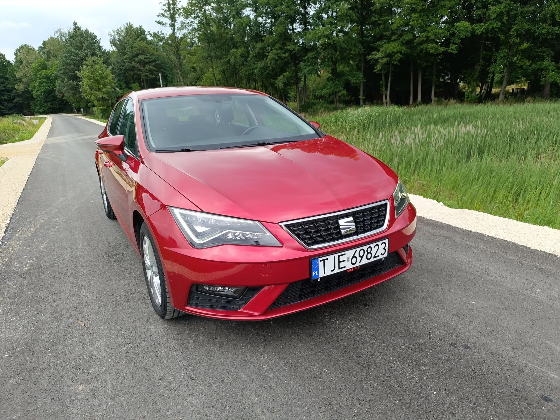 Seat Leon FL 1.6 TDI 115KM • Czerwona Perła • FullLED • Navi • Android Auto