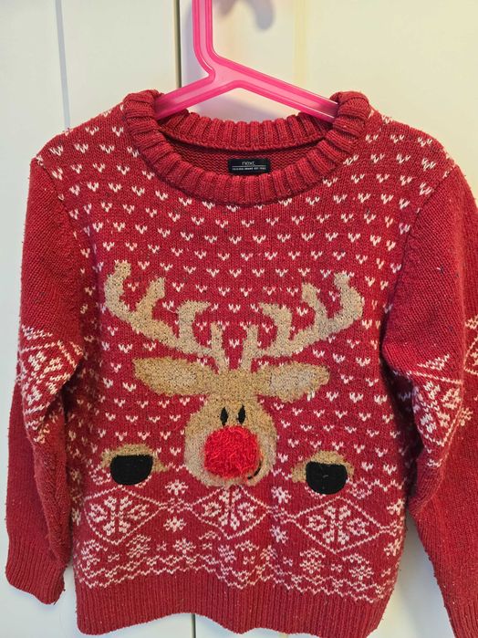 Świąteczny sweter Next 6-7 lat