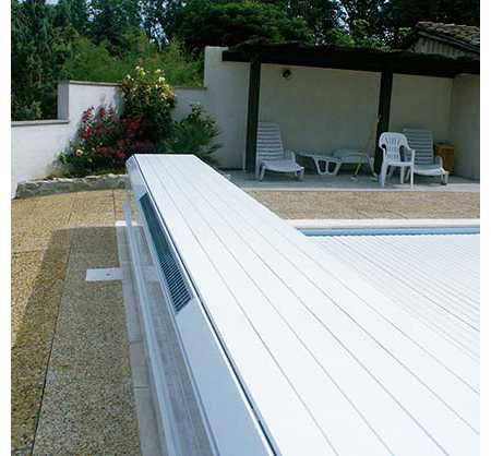 Cobertura de piscina Banc solar, laminas policarbonato 3,5x3m