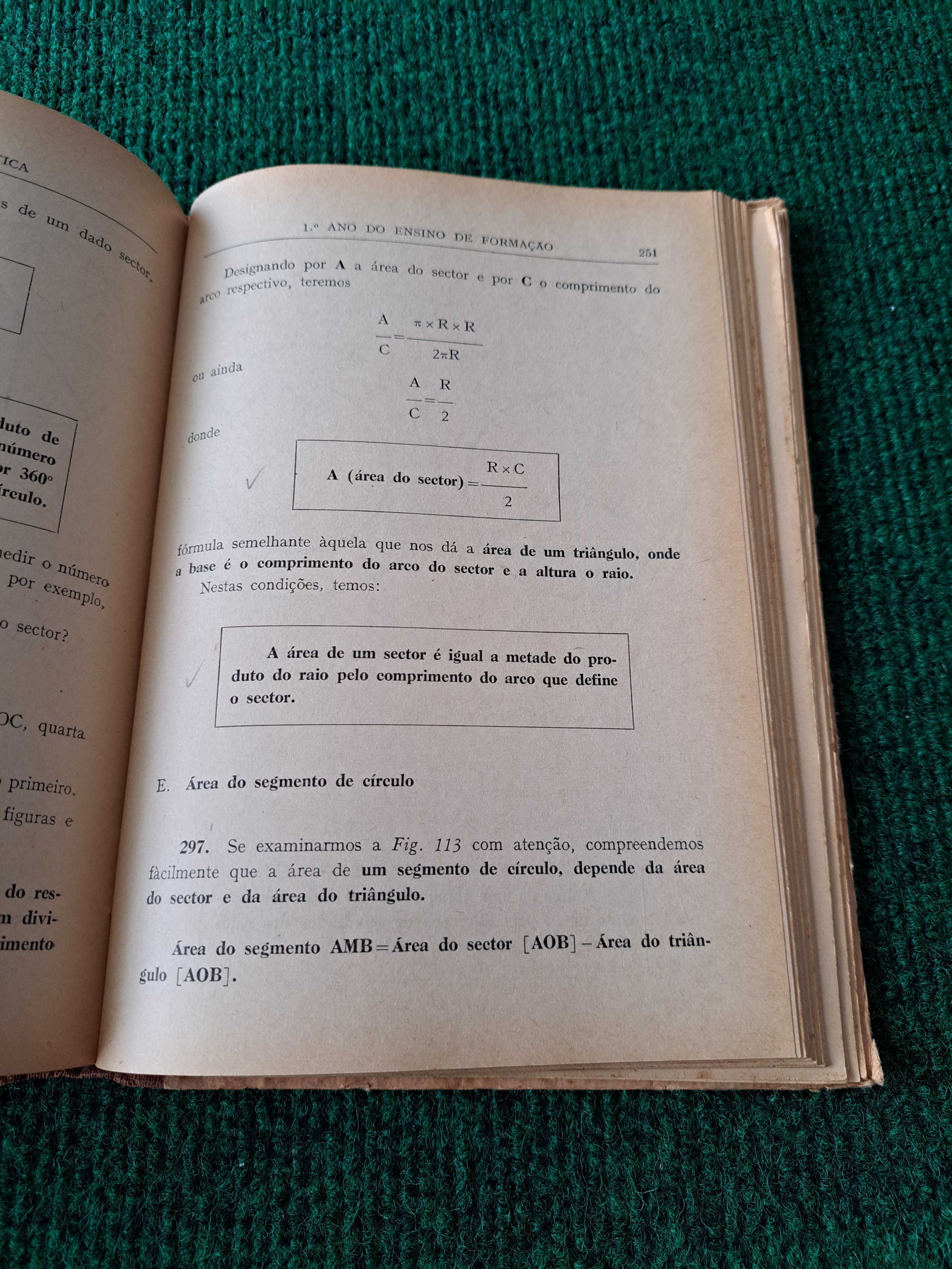 Matemática Para os Cursos de Formação das Escolas Industriais