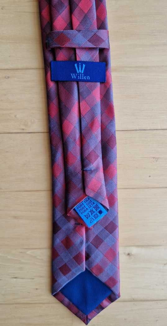 Krawat męski renomowanej firmy Willen, jedwab