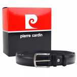 skórzany pasek męski z klasyczną klamrą - pierre cardin 110