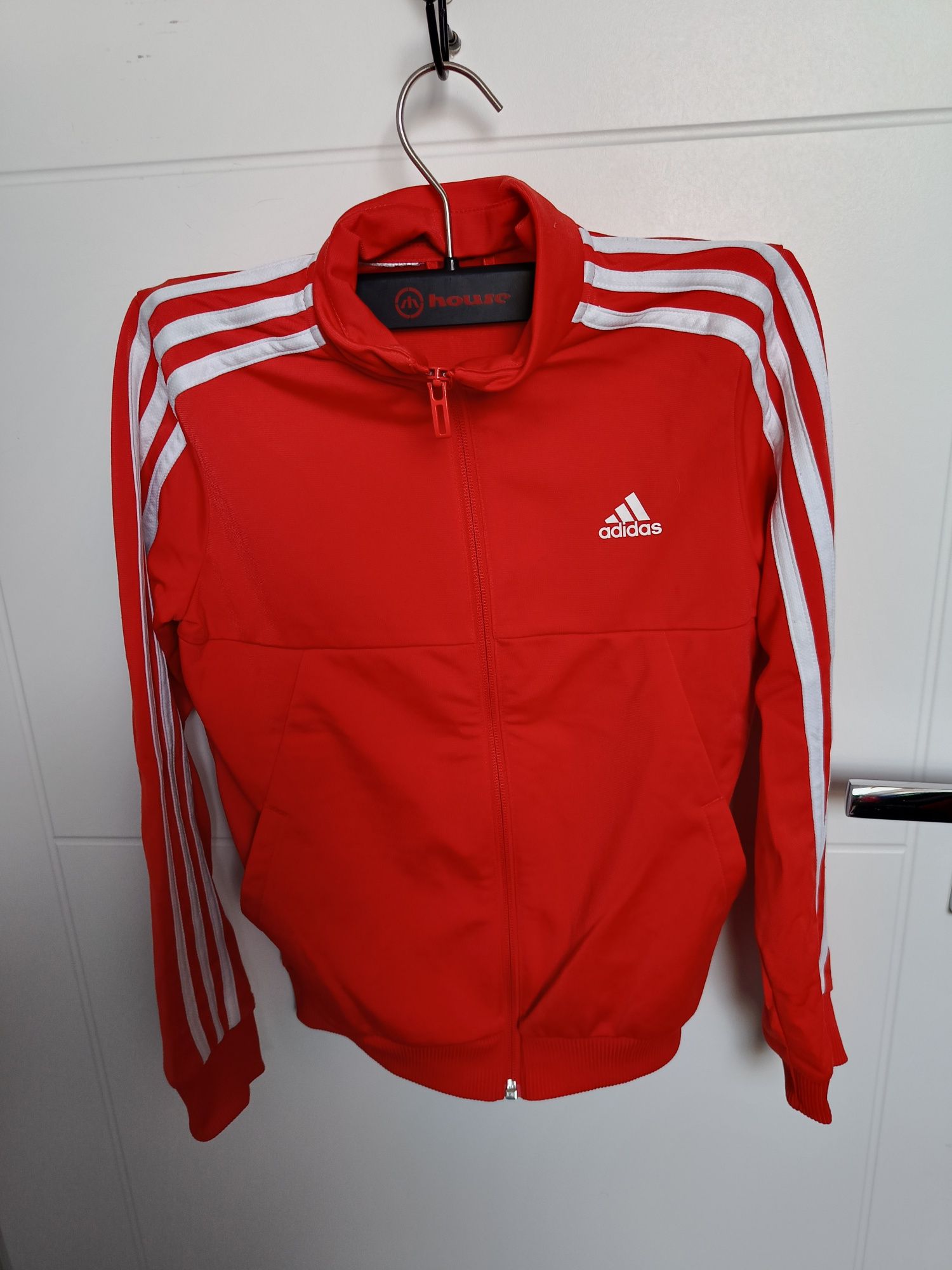 Bluza adidas 8-9 lat 134 pomarańczowa