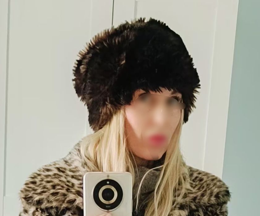 Czapka sztuczne futerko duża