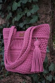 torba ze sznurka bawełnianego- różne kolory, handmade