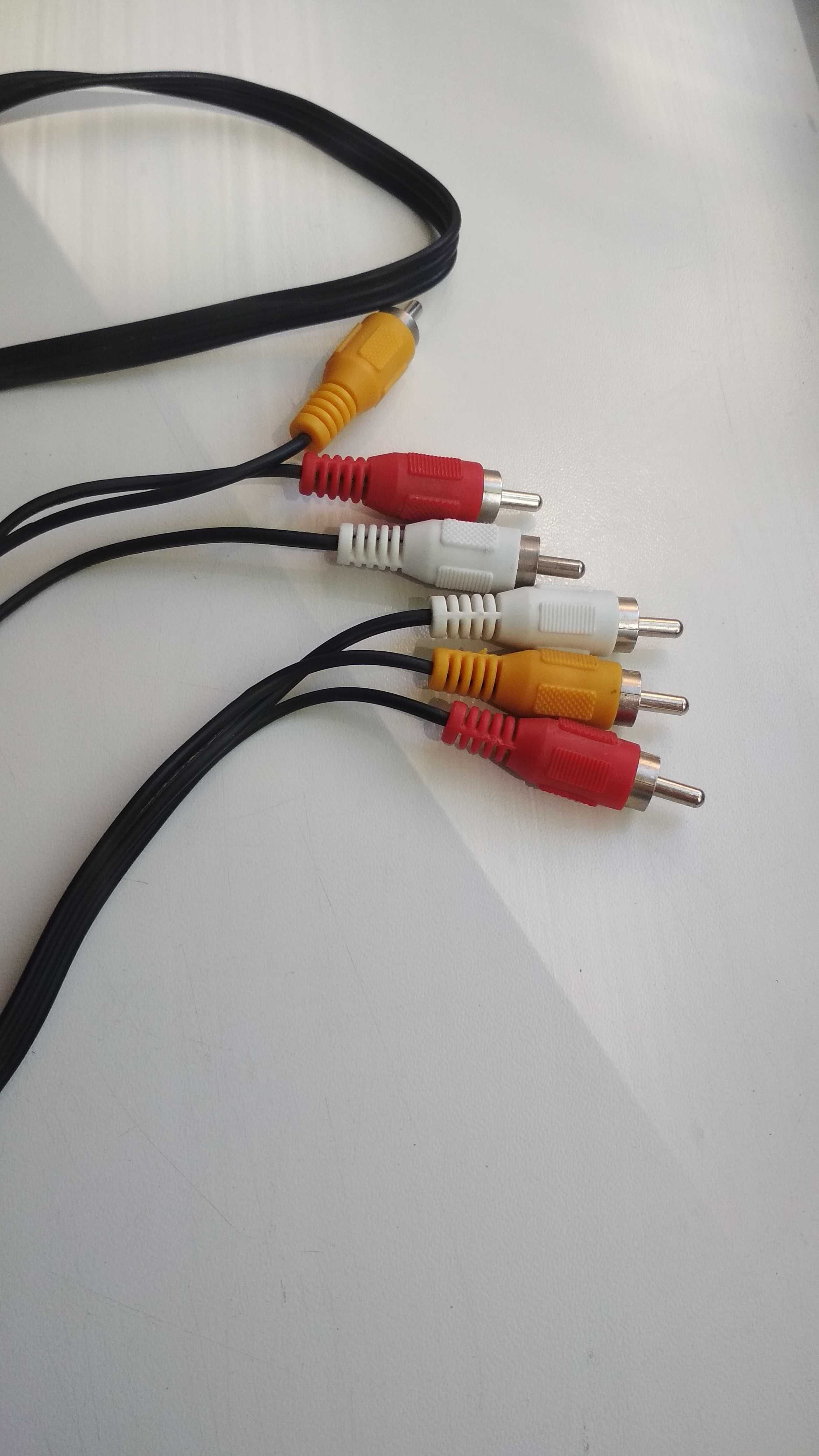 Аудио видео провод кабель тюльпани 3RCA-3RCA 1.2м новий