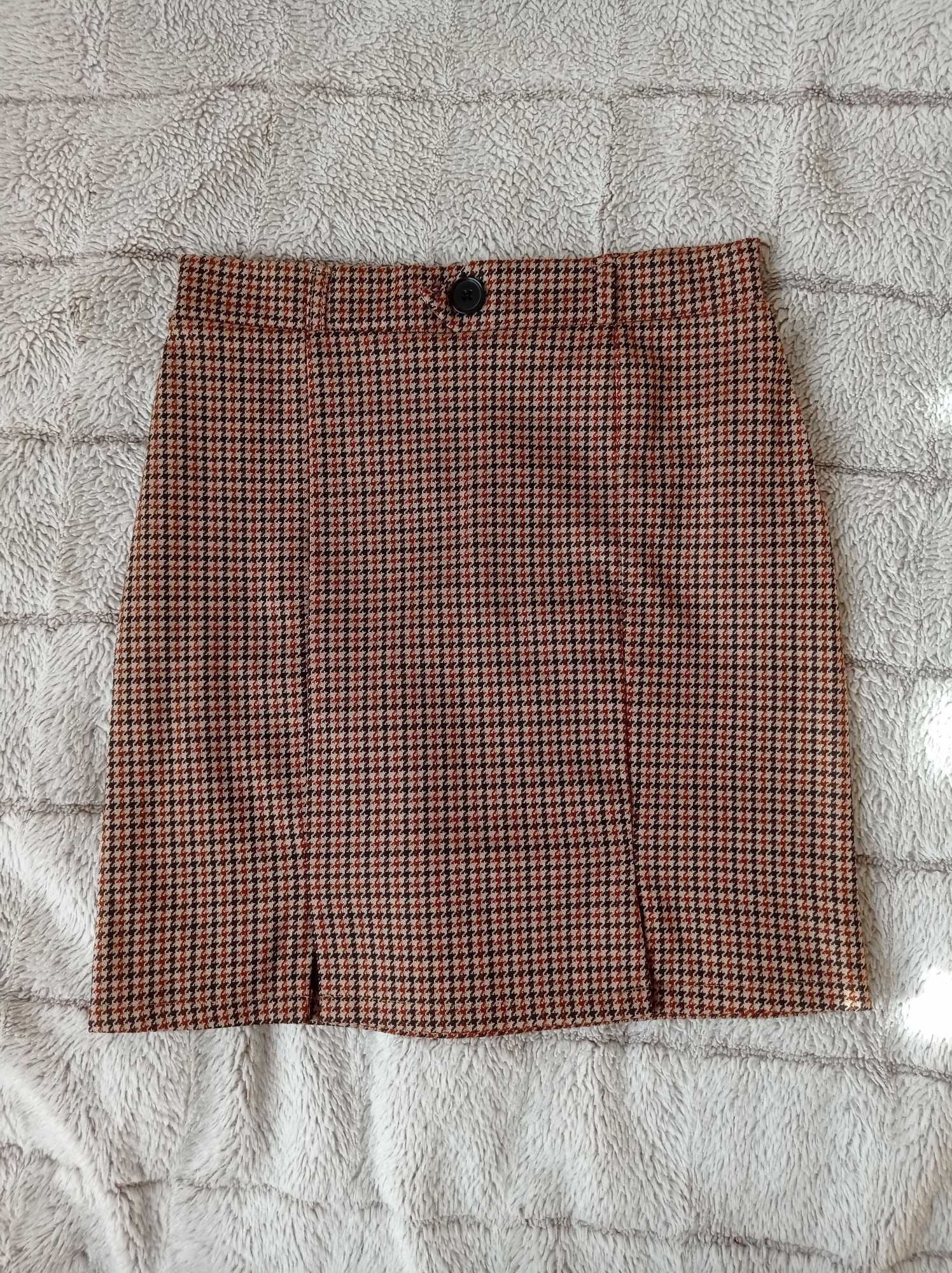 Spódniczka mini w kratkę