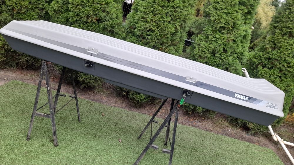 Box bagażnik dachowy Thule 250 bardzo mocny prawo lewo jeep bus kamper
