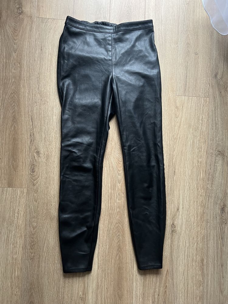 Spodnie ala skorzane czarne