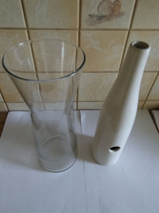 Wazon ceramiczny i szklany