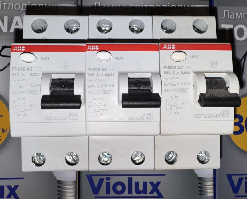 Пристрій захисного відключення ABB FH 202 25А,