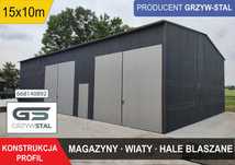 Duży Garaż Blaszany / Wiata / Magazyn/ Hala/ BLASZAK – *GRZYWSTAL