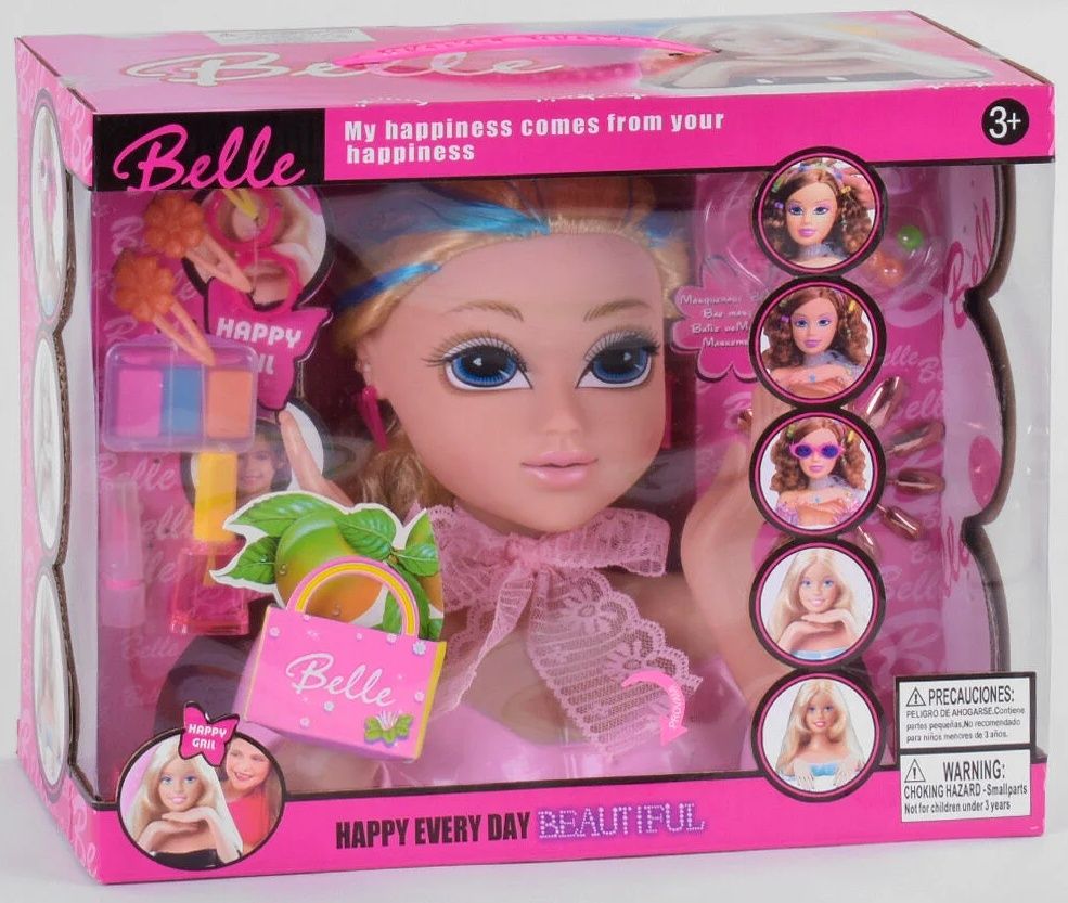 Лялька - голова Belle для зачісок 8869-12
