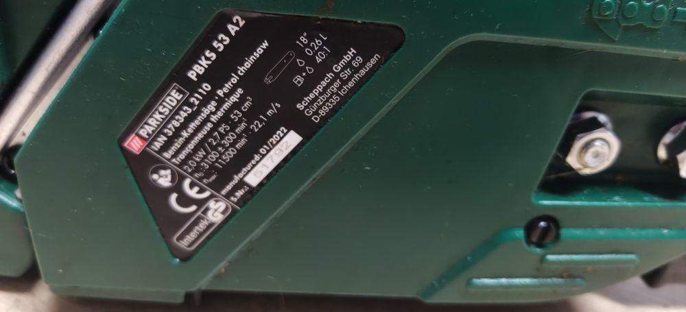 Motosserra Parkside gasolina 53cm3