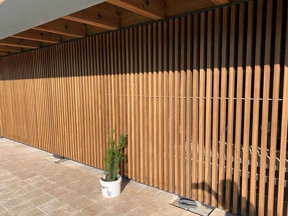 Deska elewacyjna elewacja Kantówka Lamela Thermo Ayous (Abachi) 40x40