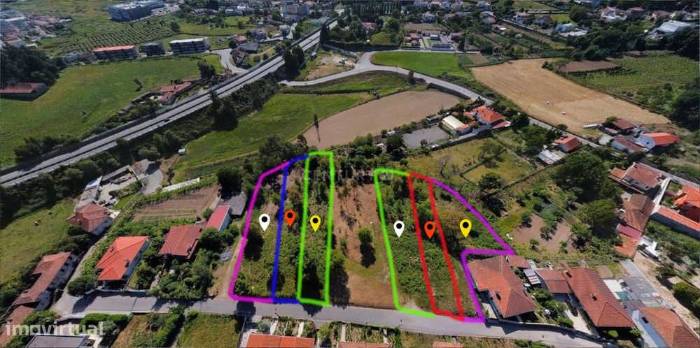 Lote de terreno com 847 m2  (6) para construção de moradia de 2 pisos,