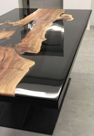 Производство столов из слеба дерева эпоксидной смолы лофт, стол река