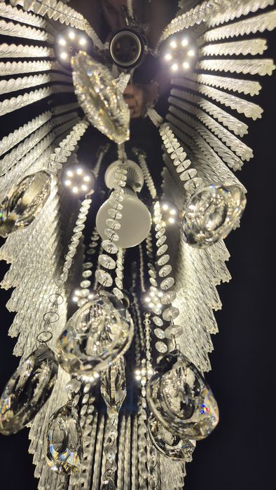 Żyrandol kryształowy podłużny