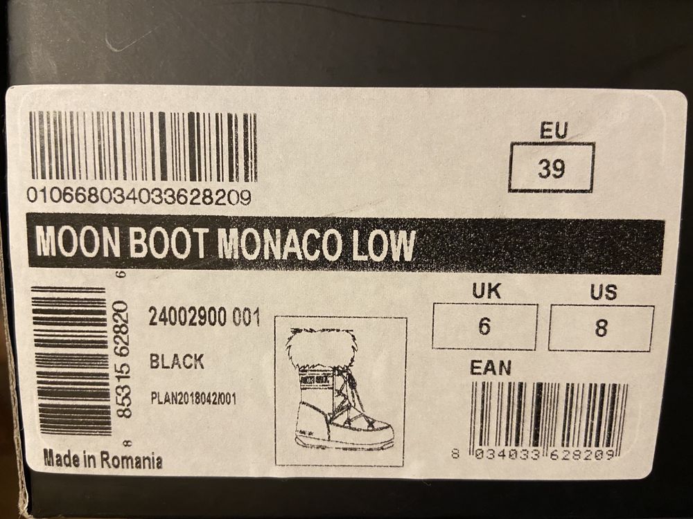 MOON BOOT sniegowce damskie Monaco Low rozmiar 39 NOWE