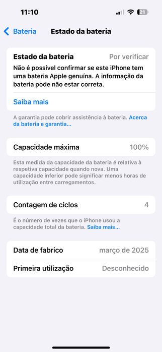 Iphone 15 pro - 100% bateria