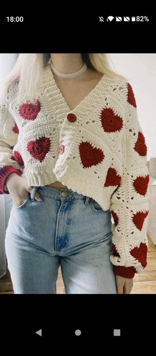 Casaco de crochet Love