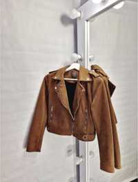 Куртка косуха коричневая замш Primark