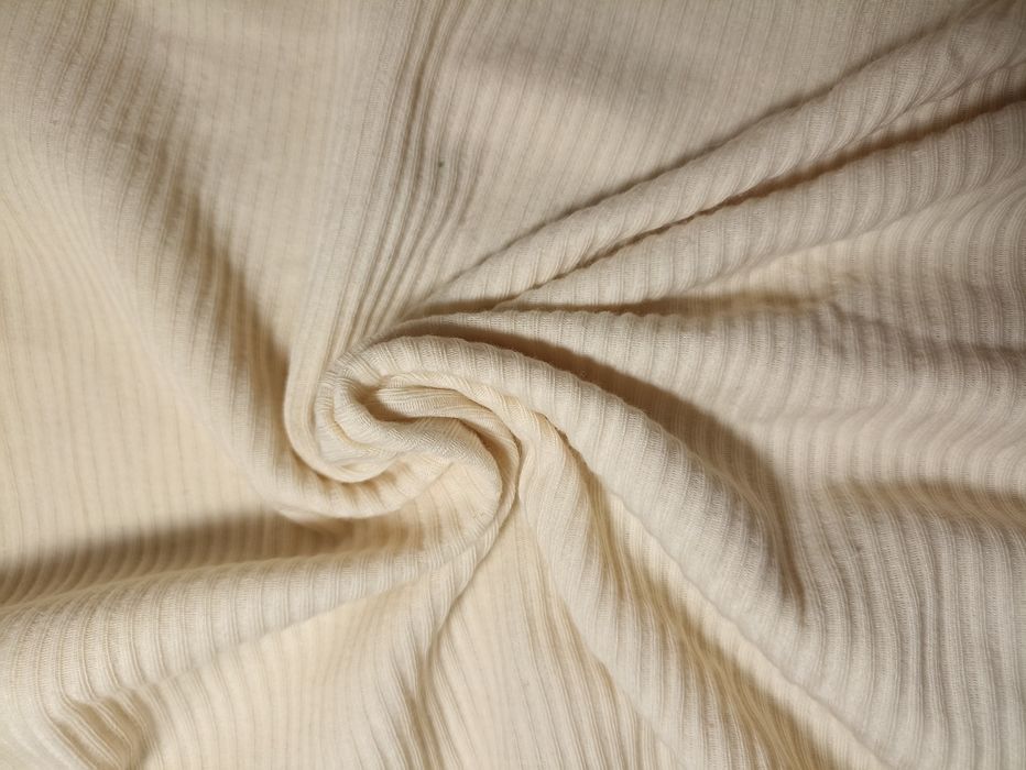 Трикотаж рубчик молочний