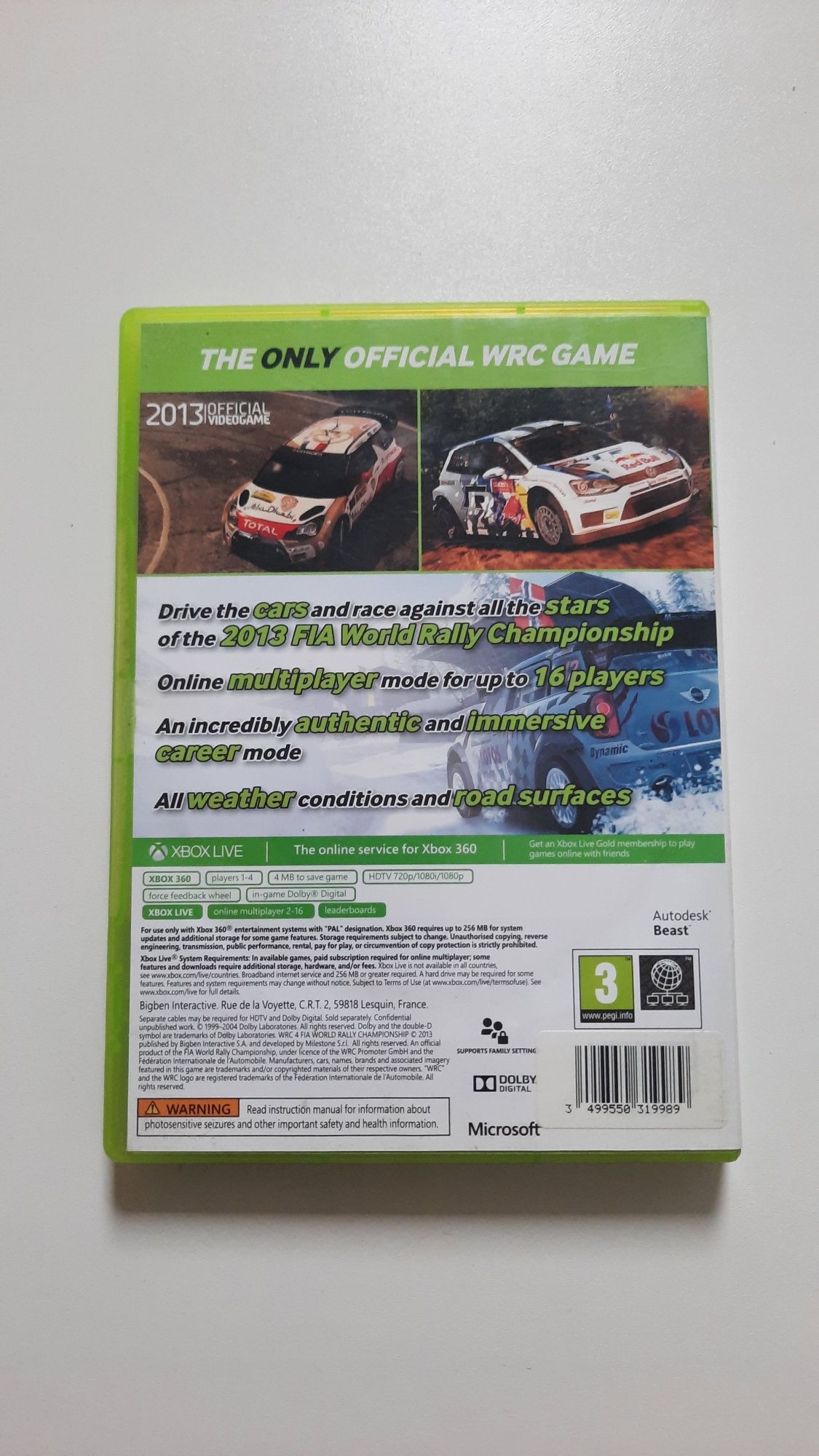 WRC 4 bdb stan gra xbox 360