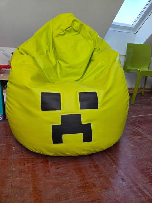 Pufa, Siedzisko, fotel Minecraft Zielony Creeper