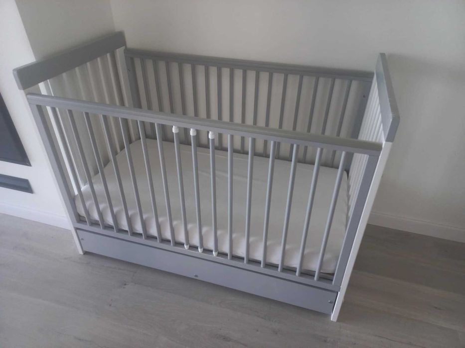 Łóżeczko niemowlęce 120x60 KLUPŚ + materac