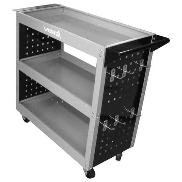 (Com Iva) Carro de Ferramentas Com 3 Prateleiras Capacidade 300kg