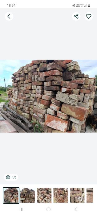 Цегла червона половинки