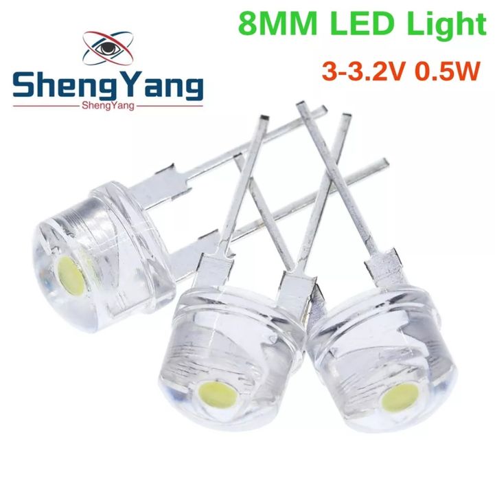 Лед діод 8мм. Blackout. 3v