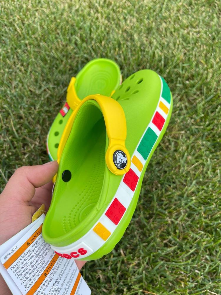 Детские кроксы crocs lego купить дитячі крокси лего жовті , сині