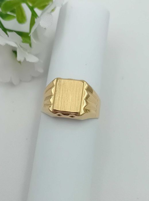 Złoty pierścionek SYGNET próba 585 rozmiar 21 NOWY/ Fajne Okazje