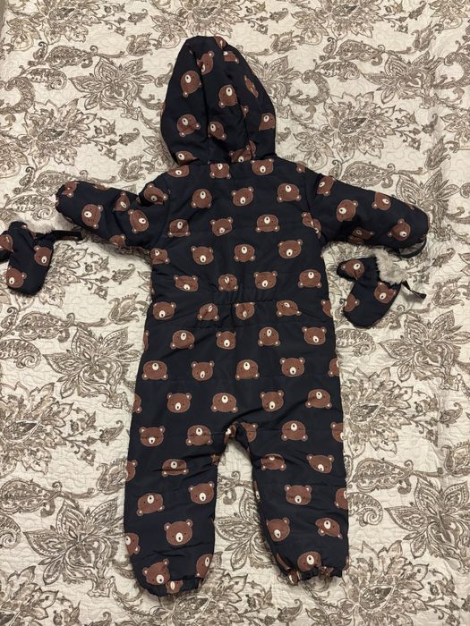 Ciepły zimowy kombinezon dla chłopca rozmiar 92