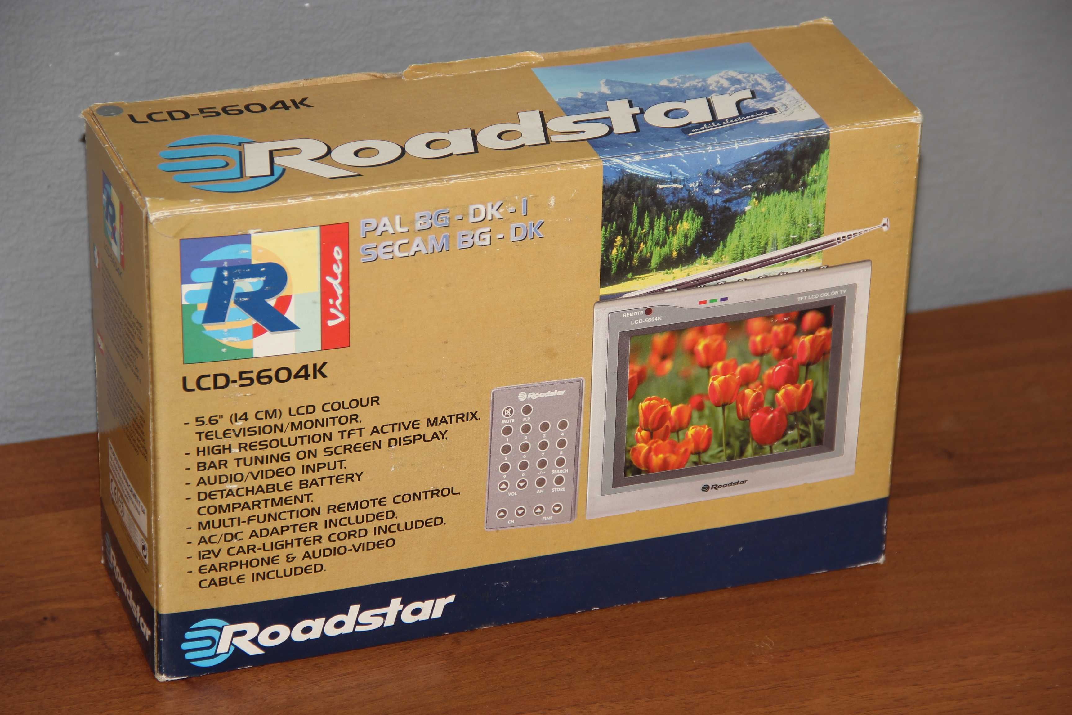 Портативний кольоровий 5,6" телевізор-монітор RoadStar LCD5604K