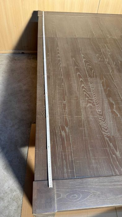 Stół z litego drewna dębowego, rozkładany 140x160/210cm