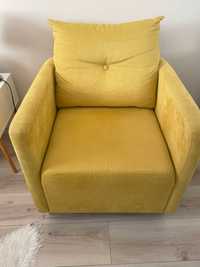 Fotel  - żółty, mało używany - Bardzo dobry stan