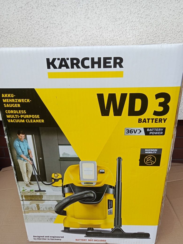 Odkurzacz szorowarka Karcher WD 3 Premium akumulatorowy okazja 36v zes