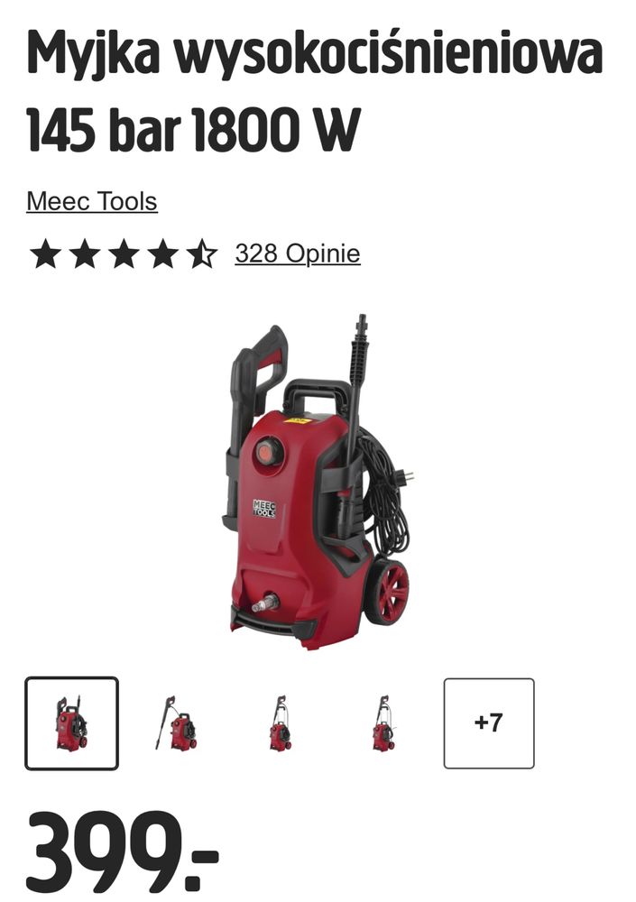 Myjka wysokociśnieniowa + szczotka MeecTools
