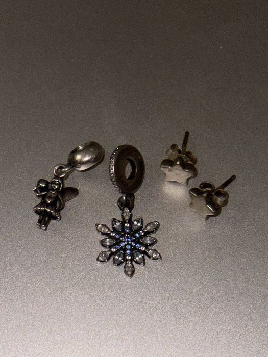 Бусини, шарми, сережки, браслет Pandora