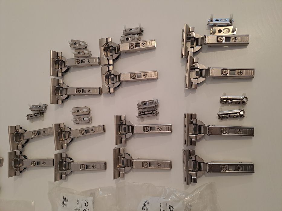 11 pares de Dobradiças cozinha de 110⁰ novas IKEA