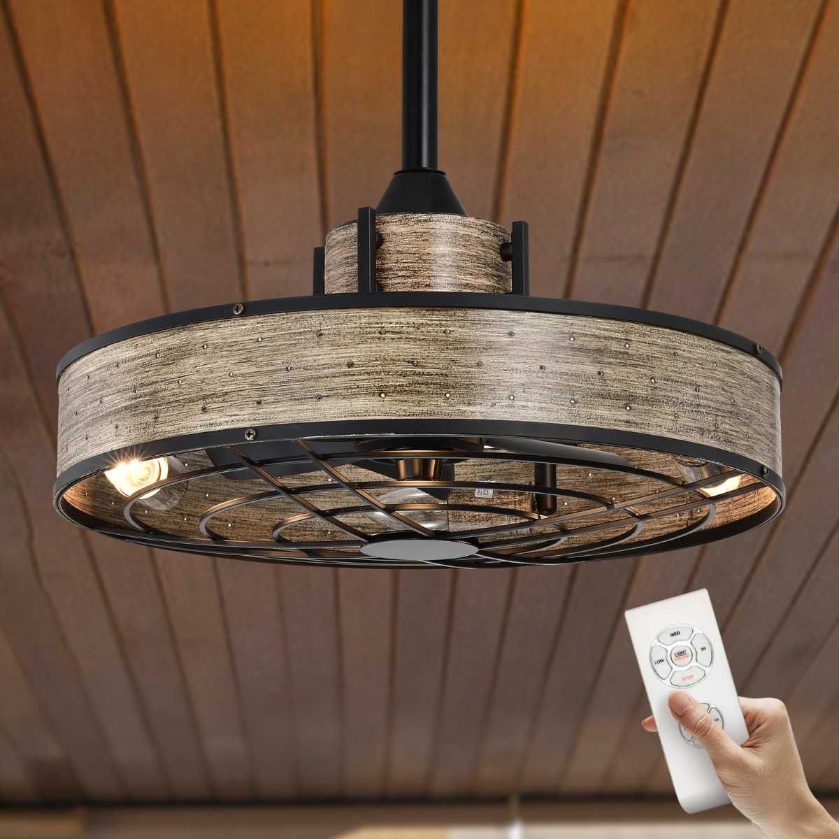 Lampa wentylator sufitowy 50 cm, 3-biegowy, timer 4H, pilot