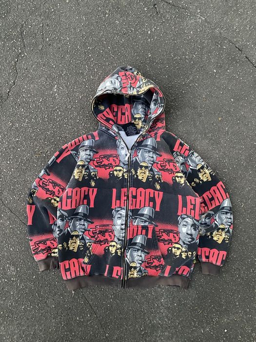 Vintage Rap GIVEMEFACE 2000s Full Zip Hoodie