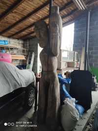 Rzeźba z pnia lipy  wys 250 cm