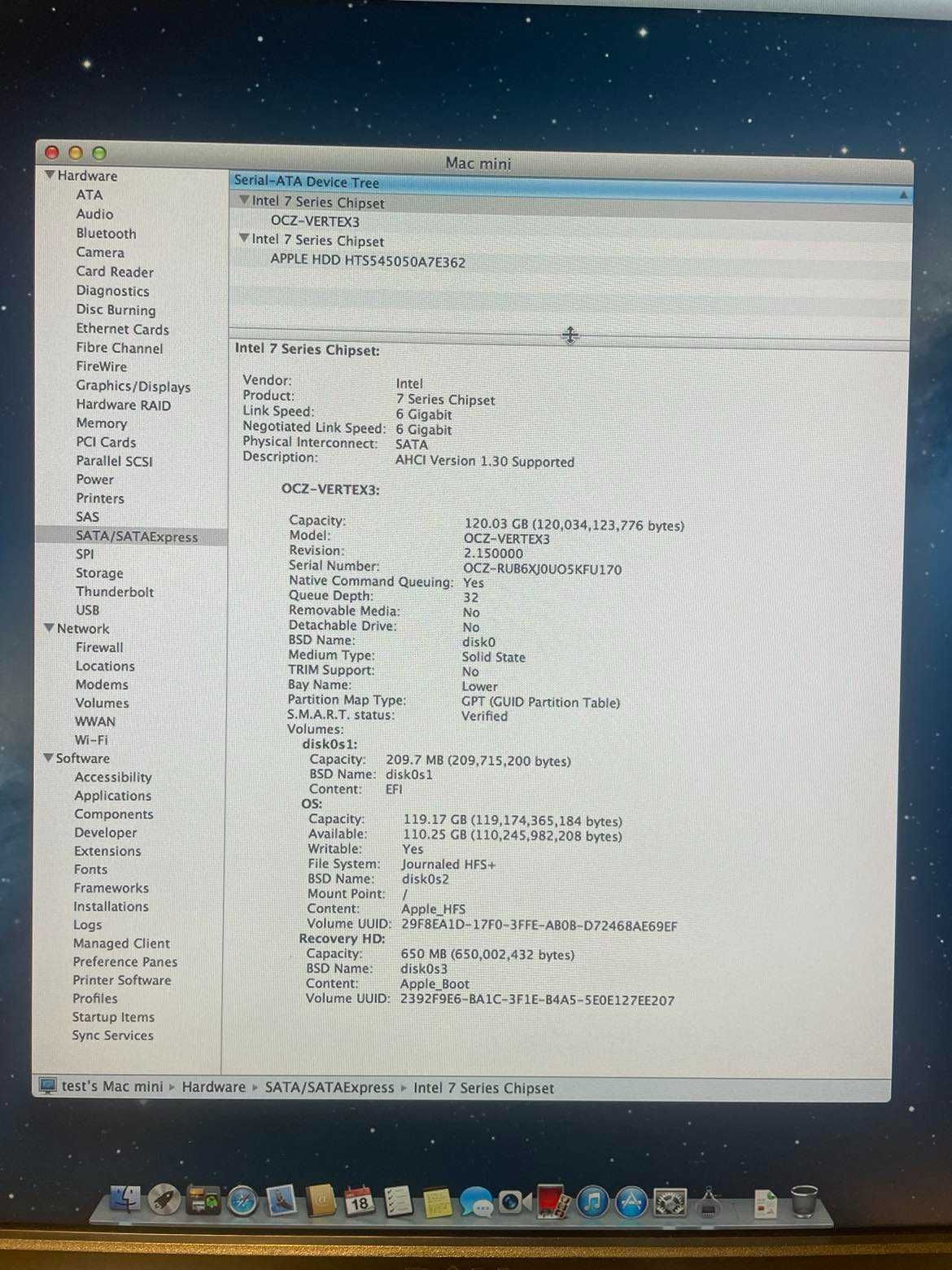 Komputer Apple Mac Mini i5 10GB SSD HD Graphic 4000 WiFi