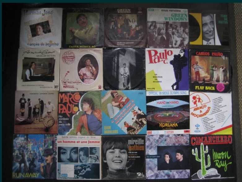 Discos de vinil: anos 60, 70, 80, música portuguesa e internacional