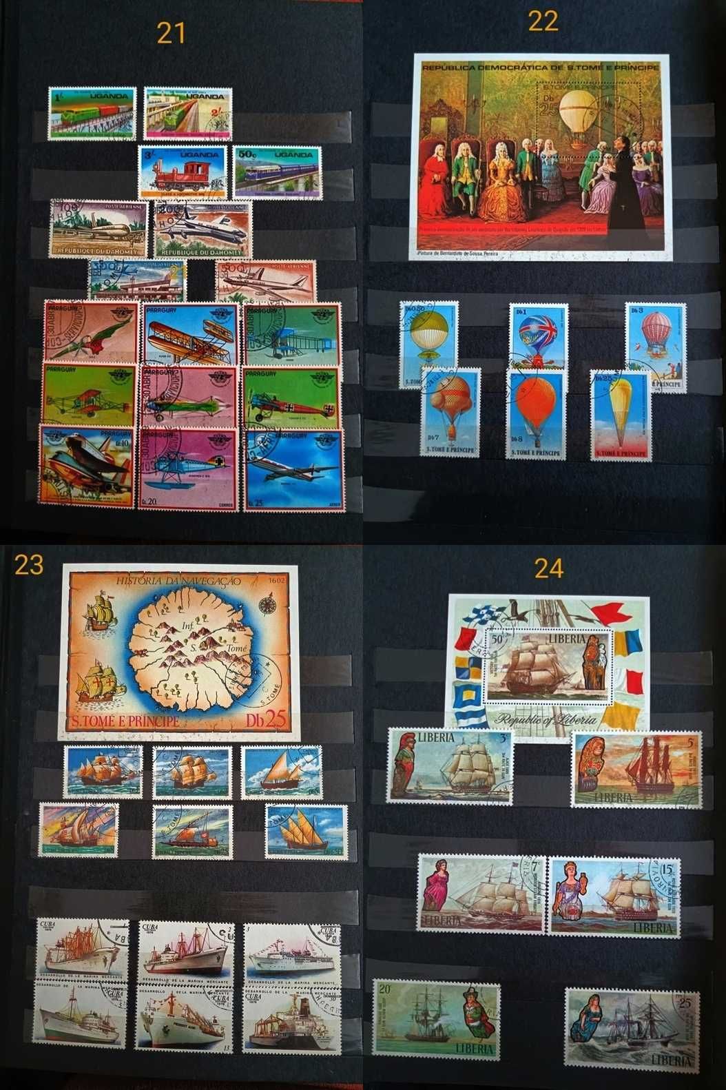 Pełne serie znaczków świata.