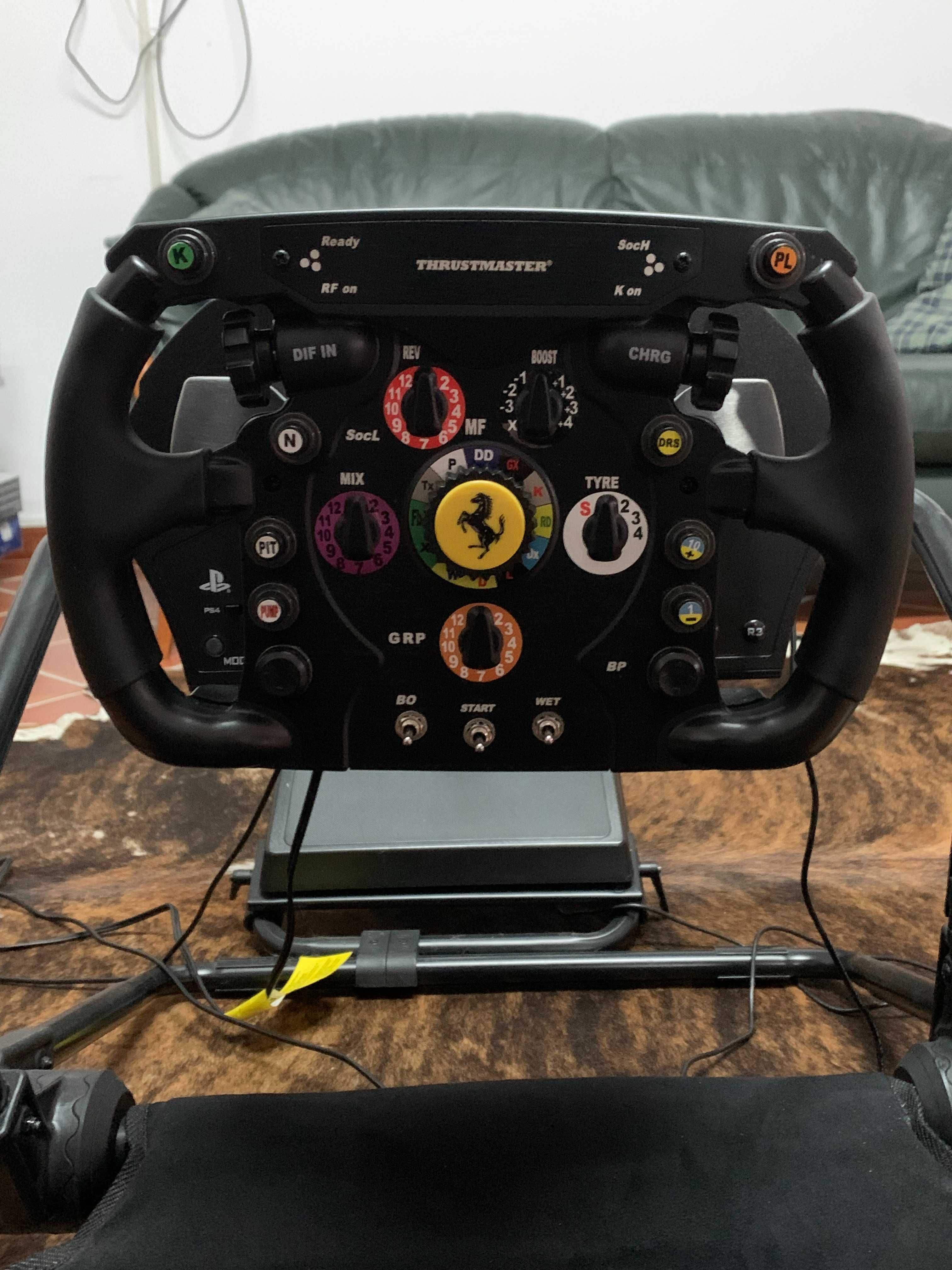 Simulador de corridas completo (Cockpit, Volante FERRARI F1 e Pedais)